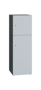 DOMINIT 32 úložná skříň 2-boxová, 1367x450x400 mm, korpus antracit, dvířka bílá